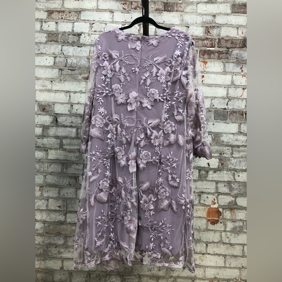 NWT Alex Evenings Midi Scoop Neck Shift Dress with Jacket Sizes 14 - Picture 4 of 8